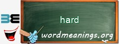 WordMeaning blackboard for hard